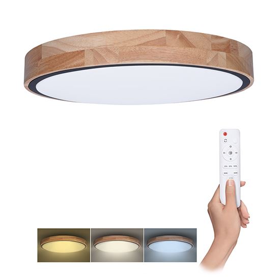 Solight LED osvetlenie s diaľkovým ovládačom Iron Oak, 60W, 4200lm, 51cm, zmena chromatičnosti, stmievateľné